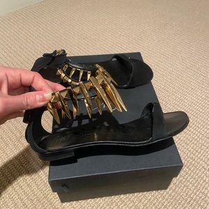 Giuseppe Zanotti Black and gold sandals